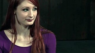 my redhead bdsm sub gets whipped hard clamped and vibed roughly