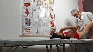 doctor fingers tight asshole then barebacks juicy patient's pussy rough and deep