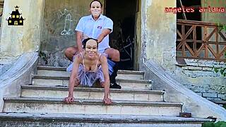 curvy latina bride halloween cosplay rough creampie outdoor