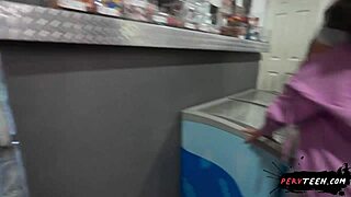 Hey, wanna sneak a quick fuck in this grocery store with a horny teen?