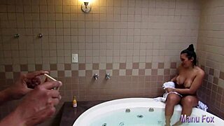 i get so turned on as alessandra marques makes manu fox cum backstage
