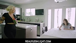 Stepdaughter London's kitchen freeuse pussy ready for your cock anytime