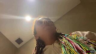 crazy brunette teen flashes tits then gulps cum after public mall toilet blowjob