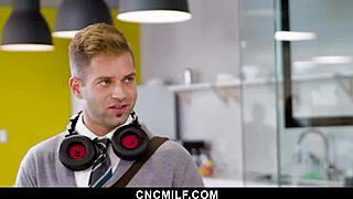 cncmilf bent over takes doggystyle pounding in freeuse office