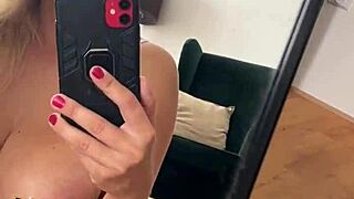 omg selfie masturbating in mirror sexy panties socks 😍💦