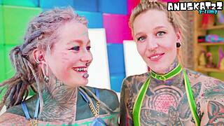 imagine these alt tattooed latex goths strapon fucking with dirty german talk and ass gaping