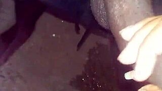 pretty latina wife sneaks quick wet pussy suck on monster bbc in abandoned bathroom?