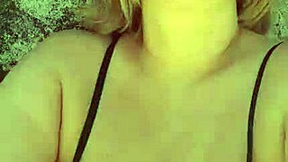 exhibitionist mature blonde flashes huge tits and big pussy on beach