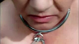 french maid marie chained and offered in forest for 2025 bdsm slut fest!