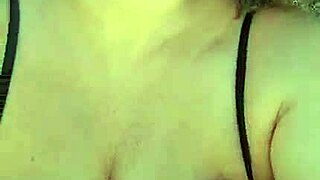 exhibitionist mature blonde flashes huge tits and big pussy on beach