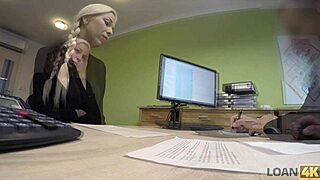 She Needs a New Car but Loan Agent Pounds Her Tight Pussy Hard!