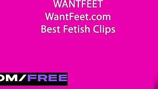 Petite feet tied up vs giant soles worship! 👣💦