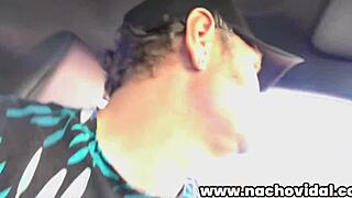yo nacho vidal picks up tattooed candy doll for road head then hard home fuck she rims and rides his monster