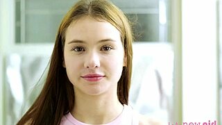 effortlessly beautiful brunette enjoys her refreshing shower moment