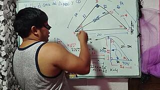 my nerdy asian teacher with brown eyes calculates wild bedroom math