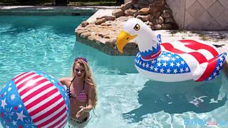 cute long hair blonde teen riley star bent over fucked hard doggystyle with hairpull at wild party