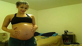 pregnant tori taylor teases in blue shorts horny webcam slut