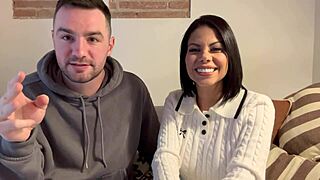 Behind the scenes footage captures beautiful busty Latina MILF Kesha Ortega with Andres Acosta.
