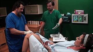 stupid intern lola lynn in latex nurse outfit humiliated with assfucking