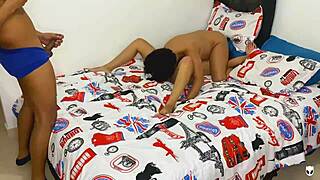KHALESSI 69! Two Super Hot Amateurs Suck COCK Then Cameraman Joins ORGY!!