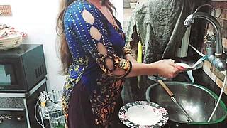 Indian Village Maid Fucked Hard in Kitchen by Owner Alone!
