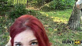 hunt4k redhead olivia seduces with natural tits perfect body public fuck