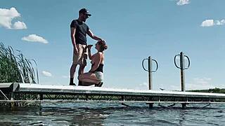 i almost got caught fucking my big tit milf wife outdoors by the lake