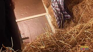 kit and kat lee, those brunette twins lure farmer into dirty threesome pounding?