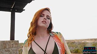 krystal kitten and taya vais rip clothes in outdoor milf striptease playboy show