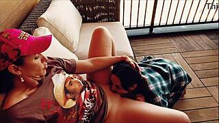 redneck stepmom with huge clit rips clothes for lesbian taboo lick on stepdaughter