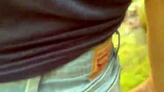 peruvian redhead curly girl takes stranger cum facial outdoors in jungle part 1