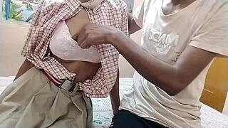 cute desi schoolgirl bends over for rough pounding by huge cock
