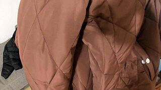 milfycalla pees golden shower farts and cums on new downjackets