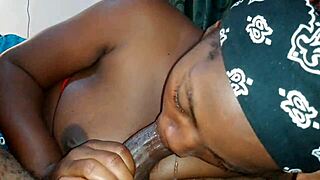stepbro cute darkskin ebony sucks your big cock with dirty talk in seductive pov