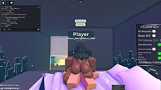 egyptian slut gets pounded hard in roblox condo game by black bull... oops!!