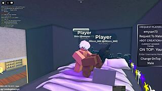 egyptian slut gets pounded hard in roblox condo game by black bull... oops!!