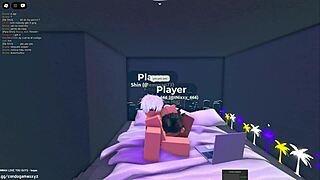 egyptian slut gets pounded hard in roblox condo game by black bull... oops!!
