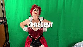hey granny queen of hearts make this croatian bbw cum with dildo pov