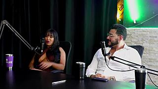 french guy slowly introduces brazilian swinger to liberal scene with menage on sheer red lingerie