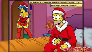 Unbelievable! Christmas Present Turns Wild as He Gifts His Wife to Beggars in Simpsons Hentai Simptoons!