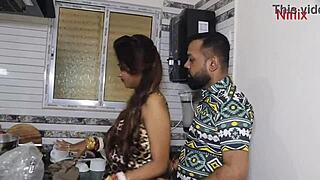 Hey, check this young Indian wife’s steamy kitchen love!