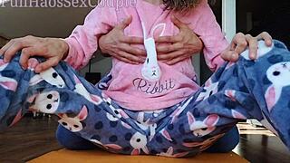 Stepdad, Why Are You Teasing My Wet Pussy and Small Tits in Pajamas?