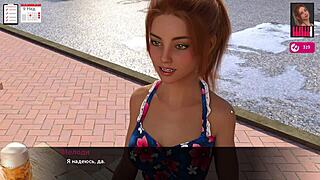 Sexy milf whore in underwear plays a game with monster cock for hot handjob action