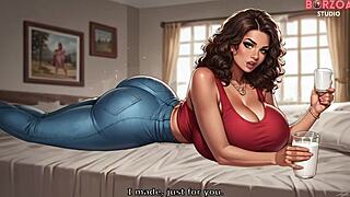 Yo, this big ass stepmom seduces virgin stepson in 3d hentai! 😲