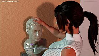 lara croft was on a wild adventure. she hit a glory hole for huge bbc deepthroat action!