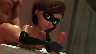 Helen Parr Threesome in Wild 3D Cartoon Action