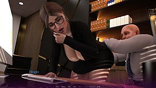 Office Boss Teaches Teen with Big Tits in Perverted Old Man Lesson