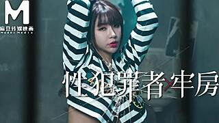 Asian model locked in sex jail bound choked gagging deepthroat creampie rough slaps 😈🔒💦